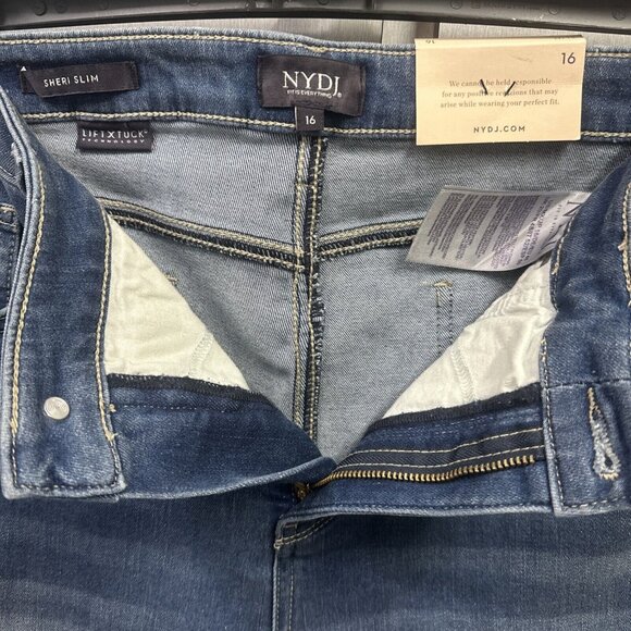 NYDJ Womens Mid Rise Sheri Slim Fit Ankle Stretch Denim Jeans Windham Size 16 - Picture 3 of 7